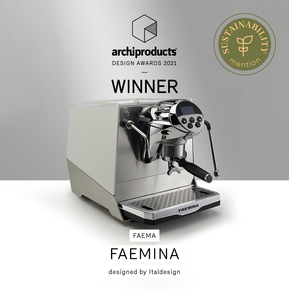 Faemina awarded the Archiproducts 2021 · Italdesign